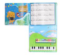 EMUKOEP Libro de Juguete para Piano, Función de Grabación Educativa, Regalo para Niños, Juguete Musical para Niños Pequeños con Botones Iluminados para Mayores de 3 Años