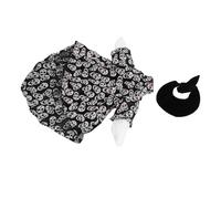 EMUKOEP Lindo Sombrero de Bruja Negro Elegante Ropa de Ganso de Porche con Fácil de Poner y Quitar para Ganso de 23 Pulgadas