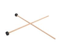 EMUKOEP Mazo Glockenspiel, 2 Piezas con Cabeza de Goma y de Madera Maciza para Xilófono, Vibráfono Marimba, con 16,5 Pulgadas de Longitud para Práctica Musical