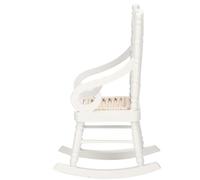 EMUKOEP Mecedora para Casa de Muñecas 1:12, Muebles en Miniatura de Primera Calidad, Niños, Familiares, Regalos de Empresa, Gris (Blanca)