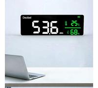 EMUKOEP Medidor de Nivel de Sonido con Soporte de Pared, Medidor de Decibelios Profesional para Detección de Nivel de Ruido para Uso Doméstico o Profesionales Monitorean y Controlan el