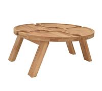 EMUKOEP Mesa Plegable para Vino Al Aire Libre, Práctica Mesa de Picnic para una Fácil Instalación y Almacenamiento, Yate para Acampar, Madera de Caucho, 11,8 X 6,5 Pulgadas