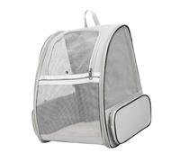 EMUKOEP Mochila Transportadora para Gatos, Mochila Portátil para Mascotas con Malla de PVC Transpirable y Almohadilla Extraíble, para Animales Pequeños Que Pesan hasta 17 Libras (Gris)