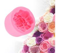 EMUKOEP Molde de Silicona con Clavel Rosa para Hornear, Esencial para Pasteles, Fondant de Chocolate, Herramientas para Niños para Alfabetización Artística, Material de Calidad Alimentaria