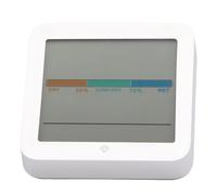 EMUKOEP Monitor de Temperatura y Humedad, Pantalla LCD a Color, Termómetro Interior, Higrómetro con Pantalla de Reloj, para Dormitorio, Sala de Estar, Habitación de Mascotas