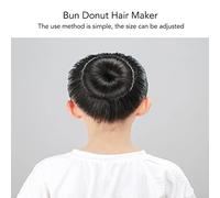 EMUKOEP Moño Donut Hair Maker, Cabello Realista Tamaño Ajustable Fácil de Usar Herramienta para Atar el Cabello para Fiesta Viaje Cumpleaños, con Mano de Obra Fina (Marrón oscura)