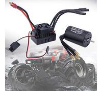 EMUKOEP Motor sin Escobillas Impermeable 60A ESC Set para Coche 1/10 RC Metal Negro Plástico KV2300 Amps 41A 180g (#3)