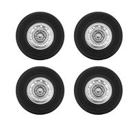 EMUKOEP Neumáticos y llantas de goma para coche RC, diseño de textura accidentada, fuerte, práctico, adecuado para WPL D12mini, rendimiento mejorado, fácil instalación, experiencia de conducción