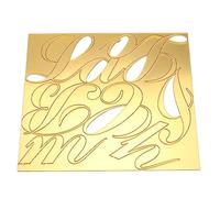 EMUKOEP Pegatinas de pared de espejo, pegatinas autoadhesivas de letras inglesas de acrílico para sala de estar, habitación de los niños, oficina, etc., pegatina de pared de alta calidad en plata y