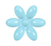 EMUKOEP Petal Design Adorable Tazón de Comida para Gatos de Plástico Fácil de Limpiar para Gatos Pequeños 16.53x1.77in (Azul)