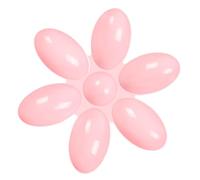 EMUKOEP Petal Design Adorable Tazón de Comida para Gatos de Plástico Fácil de Limpiar para Gatos Pequeños 16.53x1.77in (Rosa)