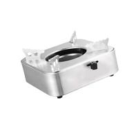 EMUKOEP Quemador de Alcohol para Acampar con Ajuste de Tamaño Compacto, Estufa de Cocina de Calentamiento Rápido para Cenar Al Aire, Aleación de Aluminio de 7,1x7,1x2,5 Pulgadas