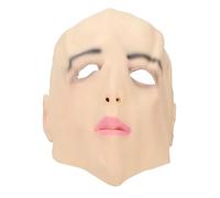 EMUKOEP Rostro Femenino de Látex Realista, Cara de Látex Realista de Cabeza Completa con Orificios para la Boca y los Ojos para Cosplay, Fiestas, Bares, Accesorios de Películas