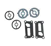 EMUKOEP Sello del Enfriador de Aceite del Motor, LF02 14 342 LF02 14 700 Juego de Juntas Junta Adaptadora del Enfriador de Aceite para un Rendimiento Sello de Repuesto Confiable para