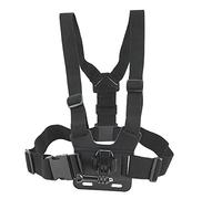EMUKOEP Soporte Elástico para Cinturón de Pecho para Cámara, Diseño Antideslizante para Cámara de Acción, Alivia la Carga para Escalada en Roca, Ciclismo, Negro