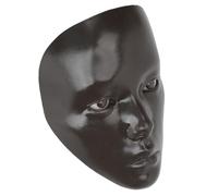 EMUKOEP Tablero de Cara Completa para Práctica de Maquillaje de Silicona, con Juego de Brochas de Maquillaje de 7 Piezas y Aceite Limpiador de 20 Ml, para Escuelas de Entrenamiento de (Piel Oscura)