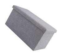 EMUKOEP Taburete Reposapiés Multifuncional Plegable Otomano de Almacenamiento de Tela para Oficina en Casa, 11,8 X 11,8 X, Pulgadas (Tamaño Grande)