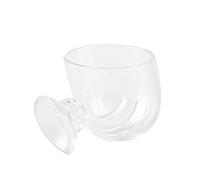 EMUKOEP Taza de Alimentación de Gusanos Rojos, Material Acrílico de Calidad, Diseño de Orificio, Ventosa para Pecera de 1,9 X 1,7 Pulgadas, Adecuada para Todo Tipo de Peces, Transparente