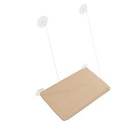 EMUKOEP Varilla de Asiento de la Ventana de Gato, Cama Montada en la Ventana, Hamaca de Succión, Asiento de Descanso Que Ahorra Espacio, Extraíble, Lavable para Mascotas (Caqui)