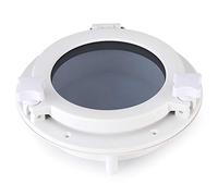 EMUKOEP Ventana de Ojo de Buey Redonda de 215mm, Escotilla Marina, Luz de Cielo RV con Vidrio Templado de 4mm y Acero Inoxidable 316 para Yate, RV, Cabina de Barco
