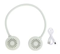 EMUKOEP Ventilador de Cuello Portátil sin Aspas con 3 Velocidades, Recargable por USB, Silencioso, Batería de 1000 MAh, para Viajes en Casa y Oficina (Verte)