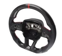 EMUKOEP Volante de Cuero Perforado de Fibra de Carbono para WK2 Trackhawk - Diseño Ergonómico para una Comodidad óptima