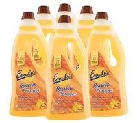 Emulsio - 6 botes de 750 ml de limpiador de suelos de parquet y laminado con aceite de argán