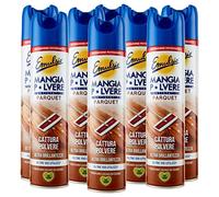 Emulsio Comer polvo El antiestático Parquet captura polvo y ultra brillo de madera de cedro - 8 botellas de spray de 300 ml cada una