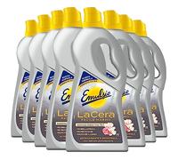 Emulsio La cera fácil abrillantadora de 6 meses con microperlas brillantes para suelos de mármol y graniza. 8 frascos de 775 ml cada uno
