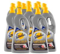 Emulsio La cera fácil de mármol, autolucidante para suelos y superficies de mármol y granilla, fórmula profesional, barrera 3 en 1, protección de brillo y limpieza, 12 botellas de 725 ml