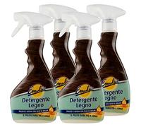 Emulsio - Limpiador de madera en spray para limpieza y abrillantador con aceite de argán para muebles de madera - 4 frascos de 375 ml cada uno