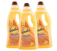 Emulsio - Limpiador de suelos de parquet y laminado con aceite de argán - 3 botellas de 750 ml cada una