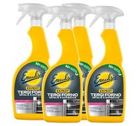 Emulsio - Limpiador desengrasante para horno, parrillas, barbacoas, estufas, desengrasante contra grietas y grasa, 4 botes de 600 ml