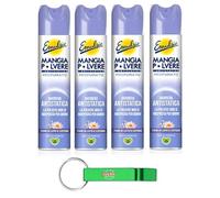 Emulsio Mangia Polvere Antistatico Fiori di Loto e Cotone - Limpiador en spray para varias superficies para eliminar el polvo, las flores de loto y el aroma de algodón, 300 ml + llavero Beni Culinari