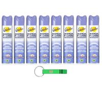 Emulsio Mangia Polvere Antistatico Fiori di Loto e Cotone - Limpiador en spray para varias superficies para eliminar el polvo, las flores de loto y el aroma de algodón, 300 ml + llavero Beni Culinari