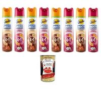 Emulsio Mangia - Polvo de prueba para madera, antiestático multisuperficie 4 en 1, magnolia y jazmín, 8 x 300 ml + Polpa italiana gourmet 400 g