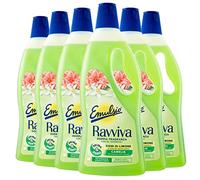 Emulsio Revive - Limpiador de suelos de acción con fórmula antiestético y posterior con flores de limón y camelia, aroma de larga duración para todos los tipos de suelos, 6 botellas de 750 ml