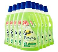 Emulsio Revive - Limpiador de suelos de acción con fórmula antiestético y posterior con flores de limón y camelia, aroma de larga duración para todos los tipos de suelos, 9 botellas de 750 ml
