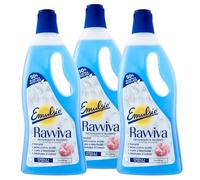 Emulsio Revive Mármol Limpiador de suelos de cerámica, granito pizarra, resina de gres, piedras naturales, fórmula de pH neutro de acción protectora, aroma de flores rosas de larga duración, 3