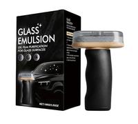Emulsión de de vidrio, limpiador de parabrisas de coche, cepillo de 5.0 x 3.0 pulgadas con almohadilla de espuma, removedor de película líquida, botella portátil con cabezal de fregador