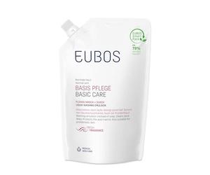 EMULSIÓN DE LAVADO DE EUBOS CUIDADO BÁSICO CON UNA FRAGANCIA FRESCA EN ENVASE DE RELLENO DE 400 ml: loción sin jabón | Para un baño con menos plástico | 400ml