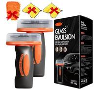 Emulsión de vidrio 2 en 1 de 100 ml - G4 limpiador de manos para eliminar películas de aceite y huellas dactilares para ventanas, espejos, puertas de cristal y mamparas de ducha (2 unidades)