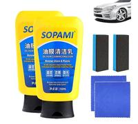 Emulsión limpiadora de película de aceite Sopami,Spray para revestimiento de automóviles Sopami,Spray de cera para pulir rápidamente el automóvil Sopami (Emulsión*2 piezas)