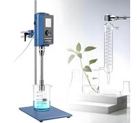 Emulsionante de alto cizallamiento, mezclador homogeneizador dispersante de 2000-28000 rpm, control de velocidad digital de 500 W, pantalla LCD, 5-10000 ml, temporizador 0-6000 minutos para uso en