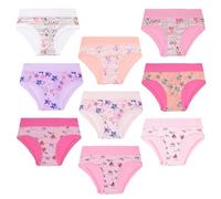 EMY Bragas Niña Chica Algodón 9 Piezas, Flor, 6 años