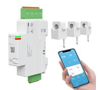 eMylo Medidor de Energía WiFi Inteligente Trifásico 120A, Transformador Núcleo Dividido, Monitorización en Tiempo Real, Protección Sobrecarga, Tuya Smart Life App Control, Hogar/Apartamento