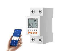 eMylo Smart WiFi Energy Meter: Monofásico Carril DIN LCD Digital, Interruptor de Protección Contra Fugas AC 80-400V, Monitor de Consumo con Control Remoto APP