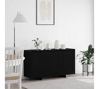 EMYRLXQW Armarios y almacenamiento, bufés y aparadores, aparador de roble negro, chapa de madera de roble negro, 135 x 41 x 75 cm