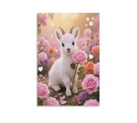 EMYXPAQM Cuadro En Lienzo Antílope Tibetano Impresión En Lienzo Pink Rosa Sea Cuadro Decorativo Para Dormitorio Salón Vestíbulo Regalos Originales 08x12inch(20x30cm)