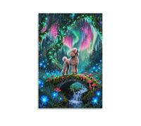 EMYXPAQM Cuadro Sobre Lienzo Caniche Lienzos Decorativos Bosque Mágico Cuadro Decorativo Para Salón Dormitorio Oficina Regalos Originales 08x12inch(20x30cm)